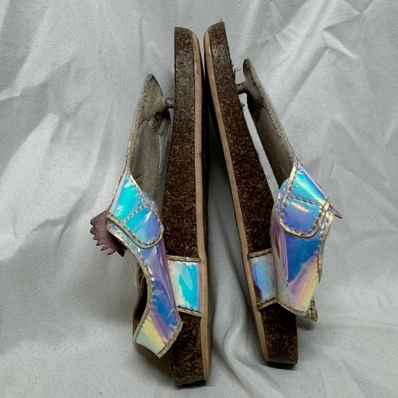 Seychelles Girls Unicorn Iridescent Velcro Ankle Strap Open Toe Sandals Size 10 - Picture 7 of 12
